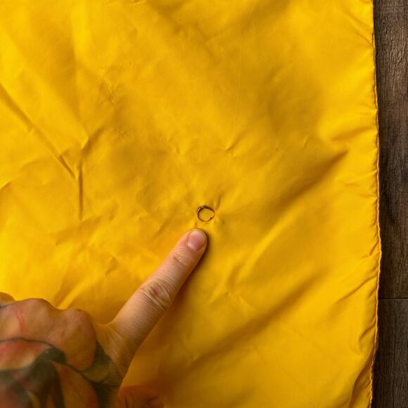 Vintage 70s Russell Georgia Tech Windbreaker Men's Size Large Yellow 4775‎ - Picture 6 of 14